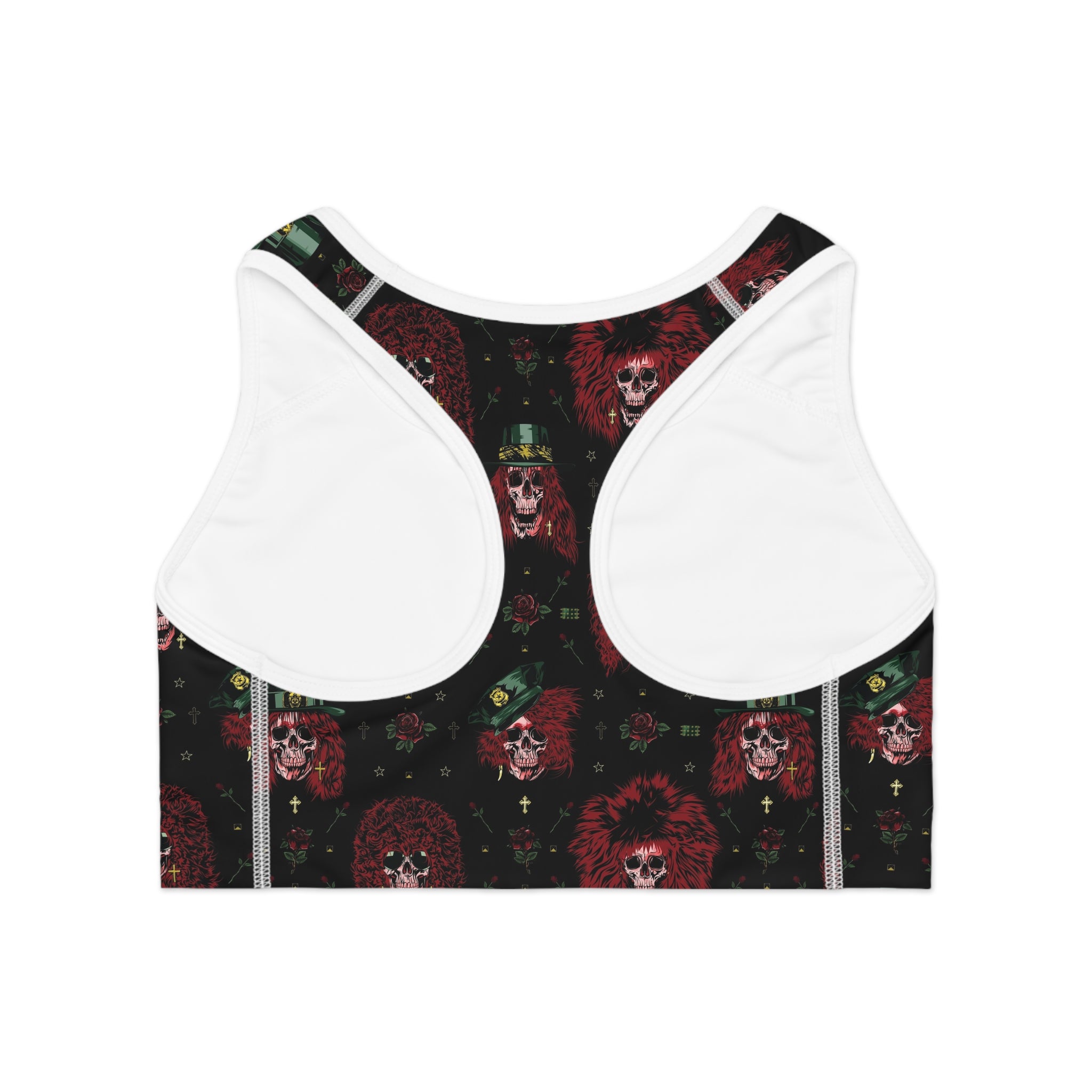 Rock N Roll Never Gets Old Skull Sports Bra